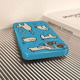 Cute Blue Dog Carton Phone Case - HelloAnimeCases